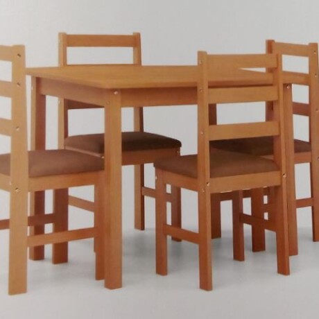 Juego De Comedor Roma 4 Sillas Tapizado Uv Imbuia SM-GB Juego De Comedor Roma 4 Sillas Tapizado Uv Imbuia SM-GB
