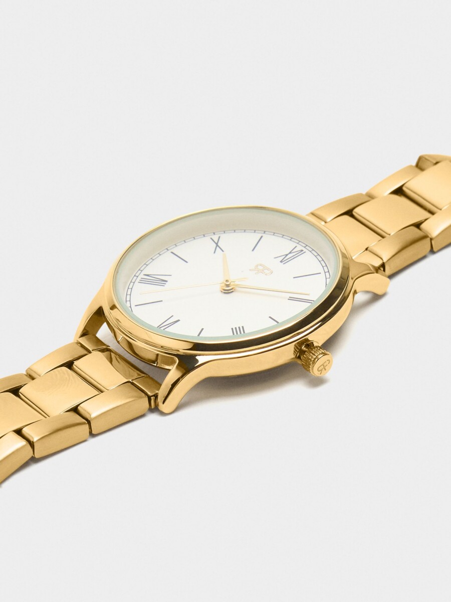 Reloj Dorado Con Pulsera De Acero Inoxidable dorado