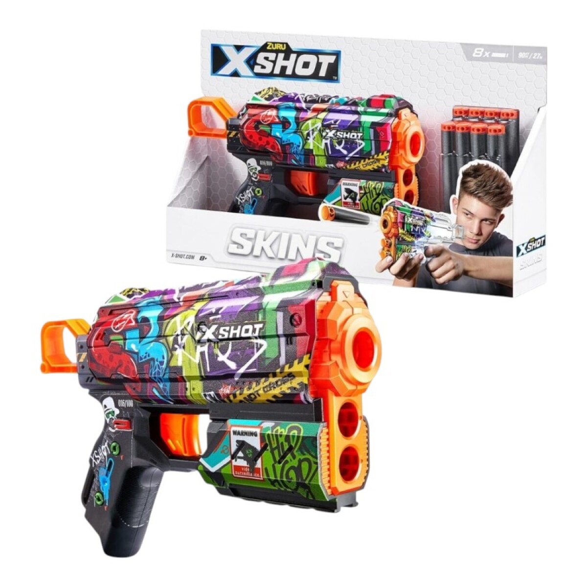 Pistola X-Shot Skins Flux Zuru 