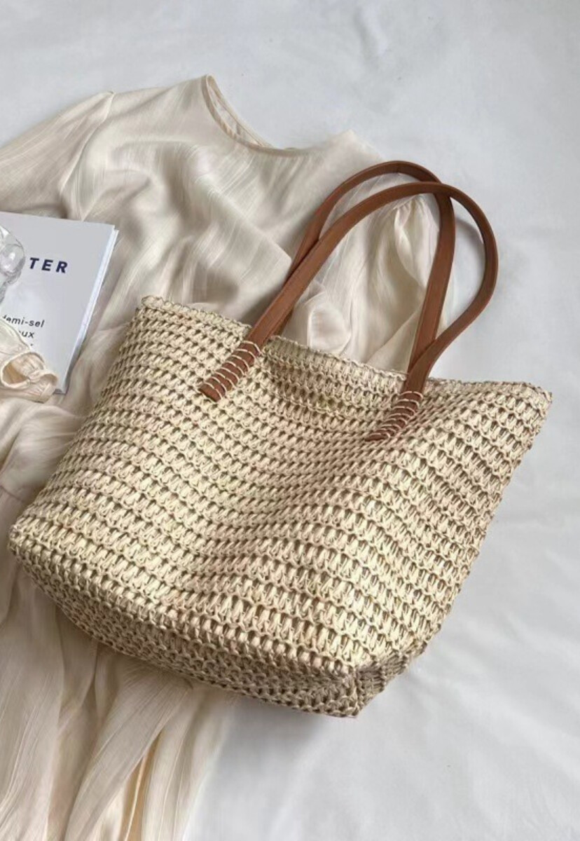BOLSO ECO - CHAMPAGNE-OFF WHITE 
