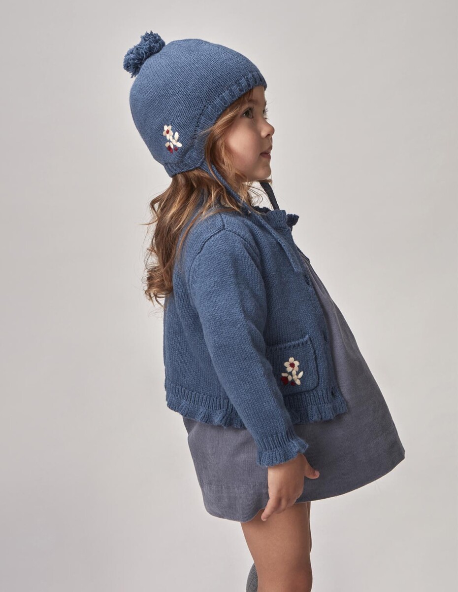 Capota Con Bordado - Azul Medio Oscuro 