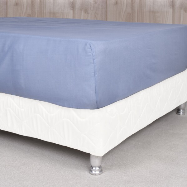 Sábana Ajustable p/ Colchon De 30cm Celeste Twin