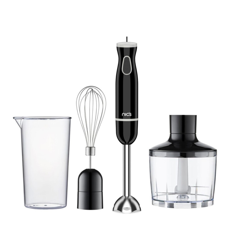 Mixer de Mano 4 en 1 600W | Batidora, Picadora y Batidor | Vaso 800 ml Mixer de Mano 4 en 1 600W | Batidora, Picadora y Batidor | Vaso 800 ml
