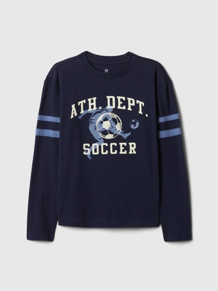 Remera Grafico Manga Larga Niño - Tapestry Navy 