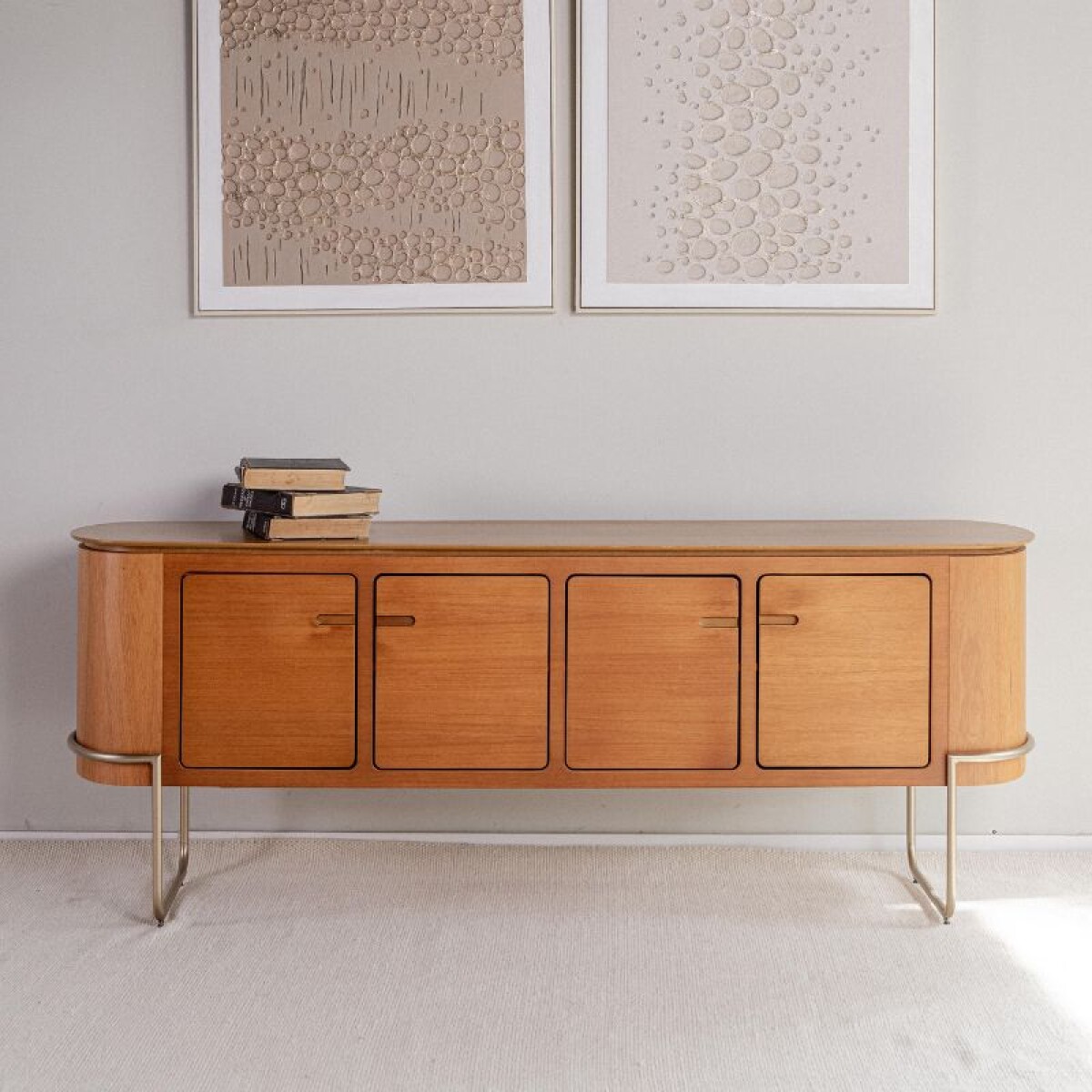 Aparador Curve - Natural - Champagne 2,00 mts 