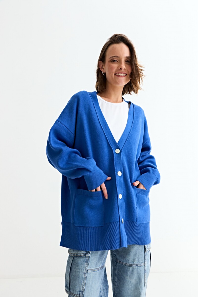 Cardigan oversized - Azul 