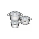 BATERIA COCINA TRAMONTINA ALLEGRA ACERO INOXIDABLE X 3 PZAS BATERIA COCINA TRAMONTINA ALLEGRA ACERO INOXIDABLE X 3 PZAS
