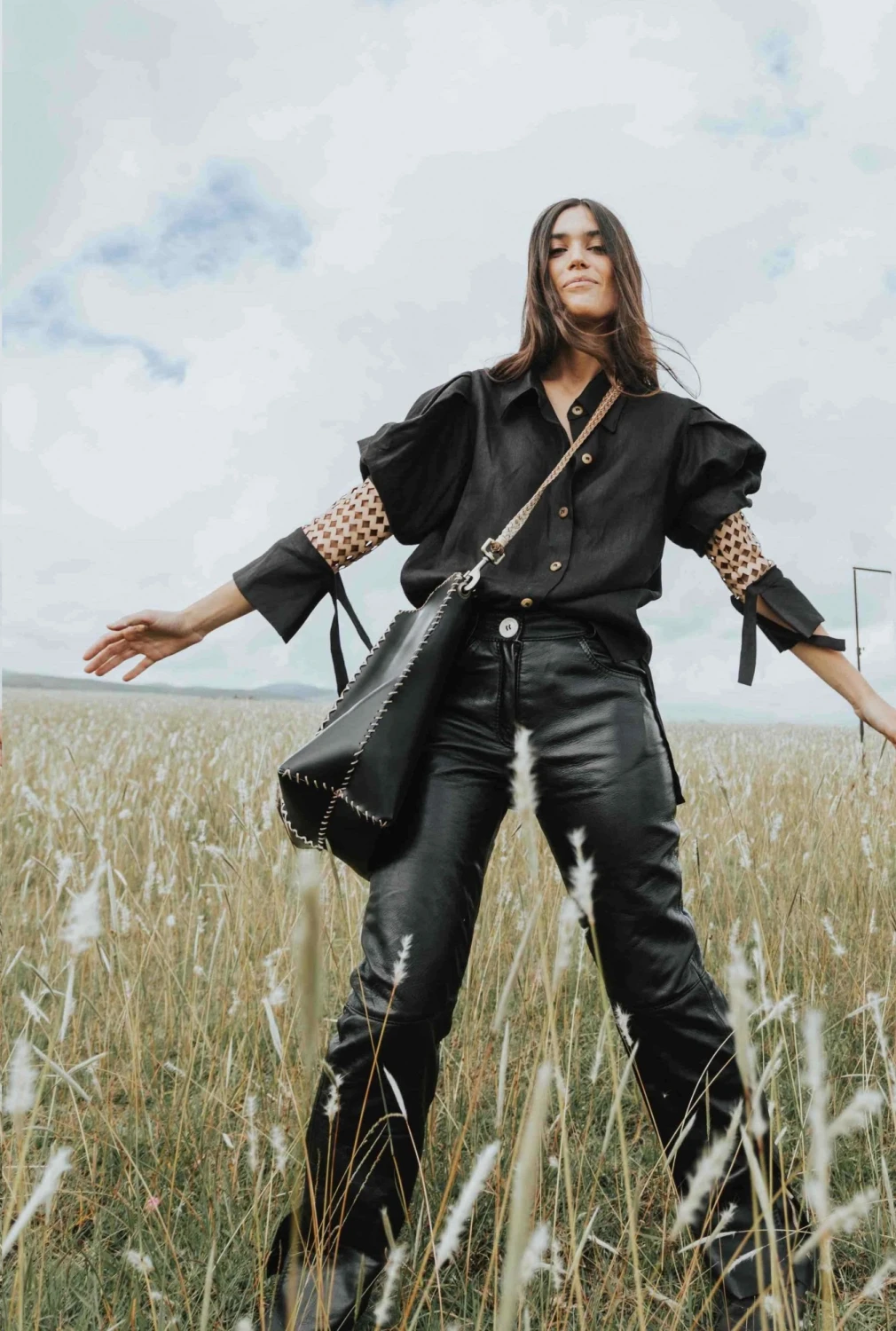 Leather jeans