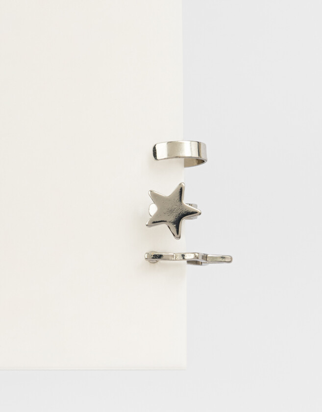 Bijou Cuff De metal Set De Cuff - Plateado