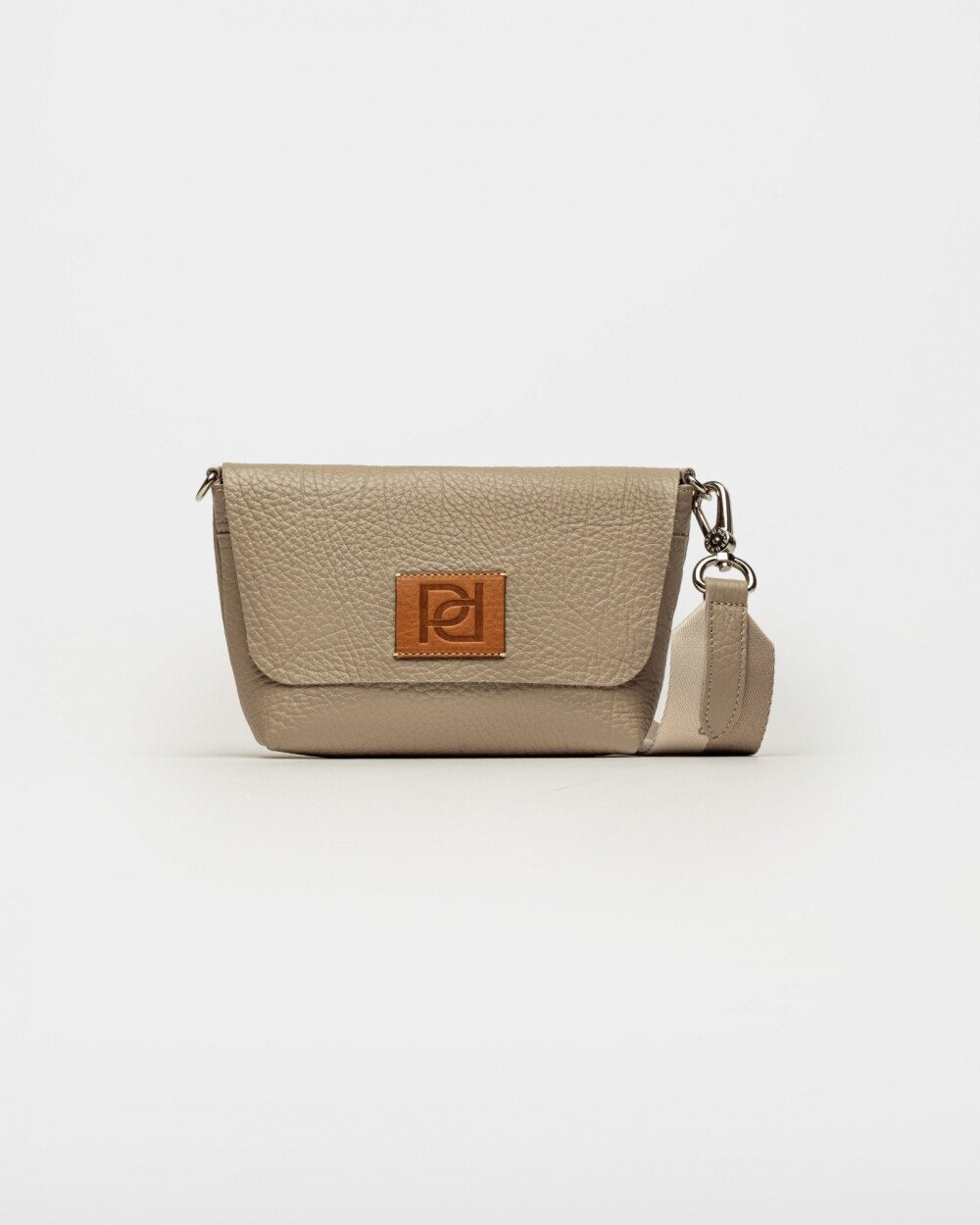 Mini bag Nina en cuero graneado Taupe