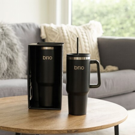 VASO TERMICO CON SORBITO 1200ML BRIO NEGRO NEGRO