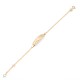 Pulsera para bebé en oro 18k con placa de identidad Pulsera para bebé en oro 18k con placa de identidad