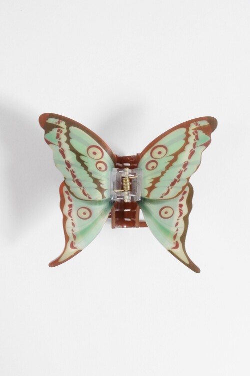 Broche mariposa verde