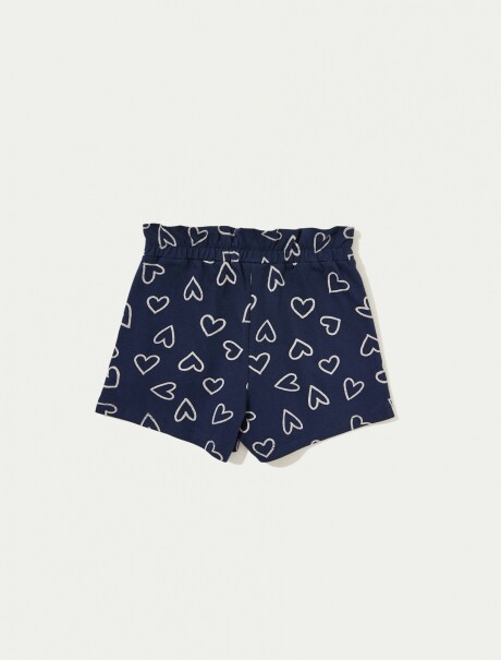 SHORT CON ESTAMPADO AZUL