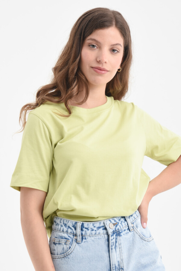Camiseta manga corta algodón orgánico Pistacho