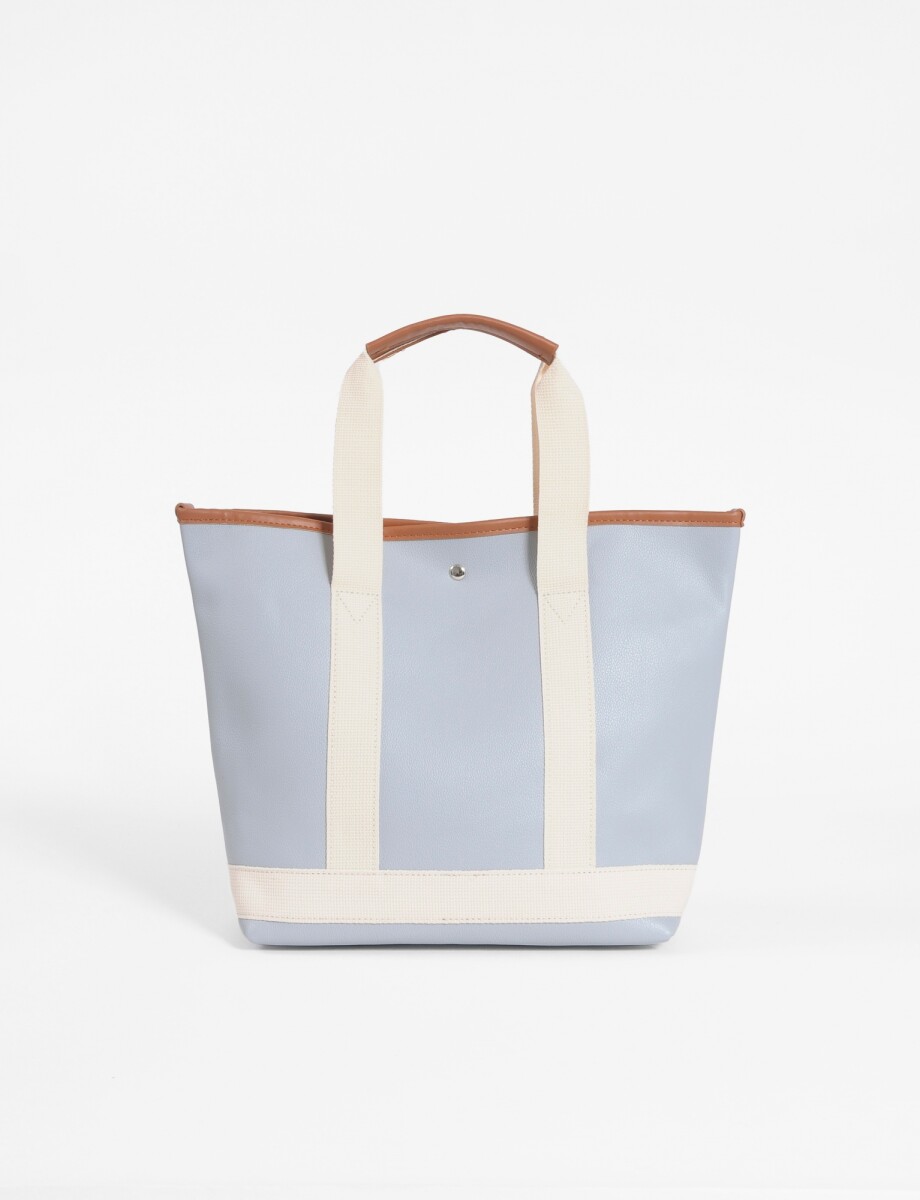 Totebag con asa corta - Celeste 