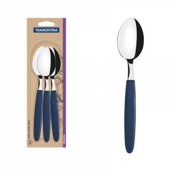 Cucharas de mesa Ipanema azul x3 | Tramontina 23363/310 Cucharas de mesa Ipanema azul x3 | Tramontina 23363/310