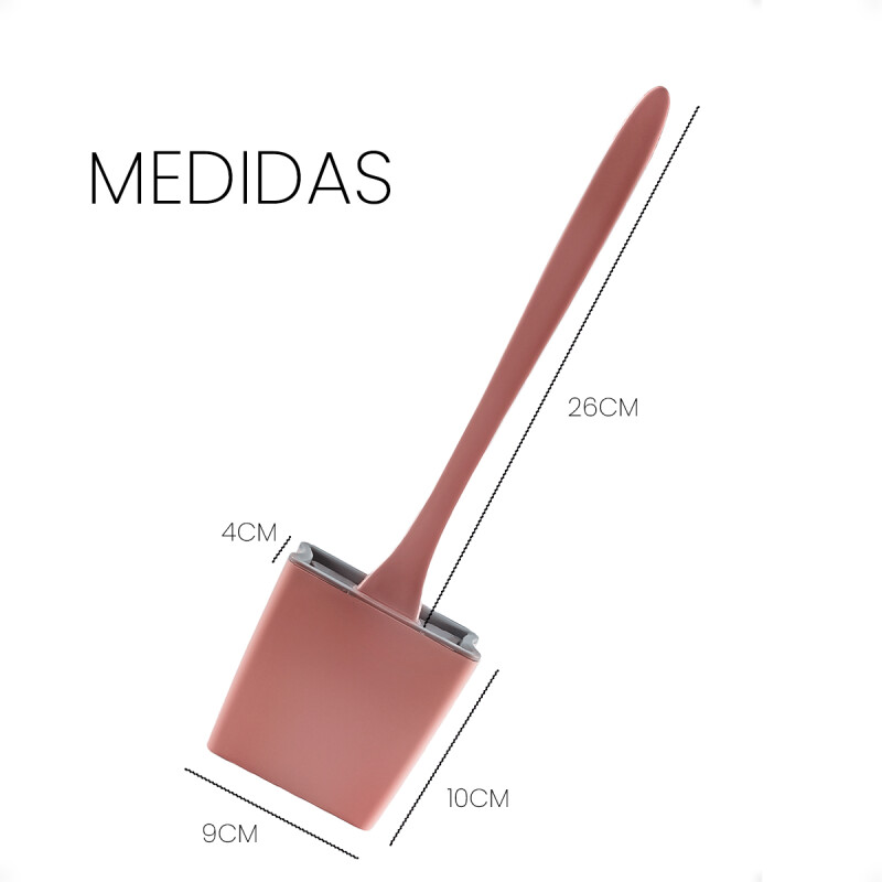 Cepillo Escobilla de Baño Con Cerdas de Silicona para Limpieza de Inodoro Water Blanco