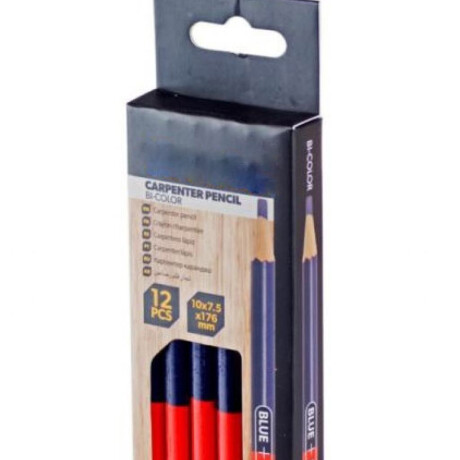 TOLSEN LAPIZ CARPINTERO ROJO Y AZUL 180MM Tolsen Lapiz Carpintero Rojo Y Azul 180mm