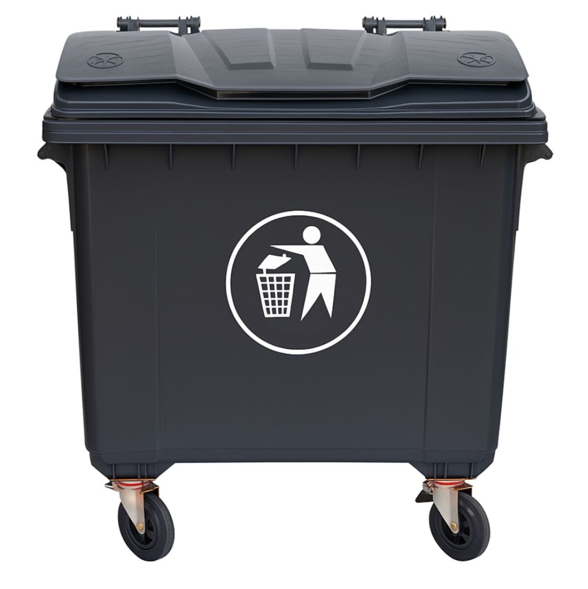 Contenedor De Residuos Gris - 1100 Litros 
