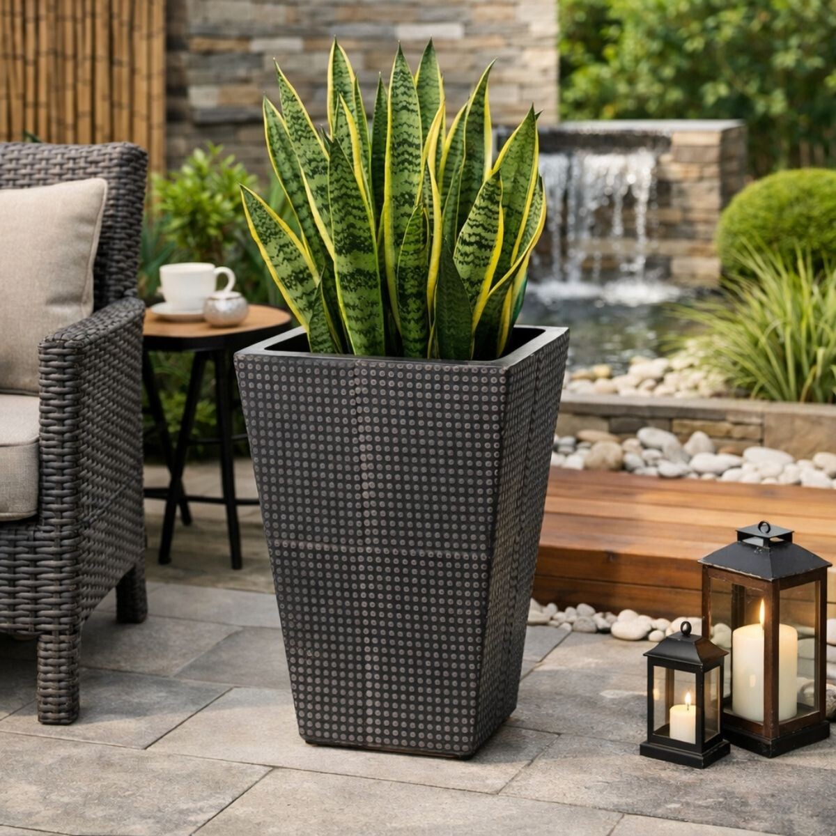 JARRON GEOMETRIC Negro 