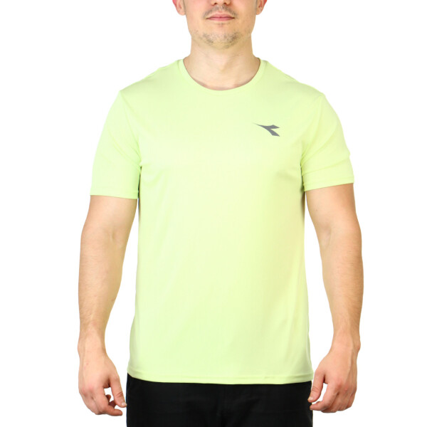 Diadora Remera Ss T-shirt Run Verde Limon