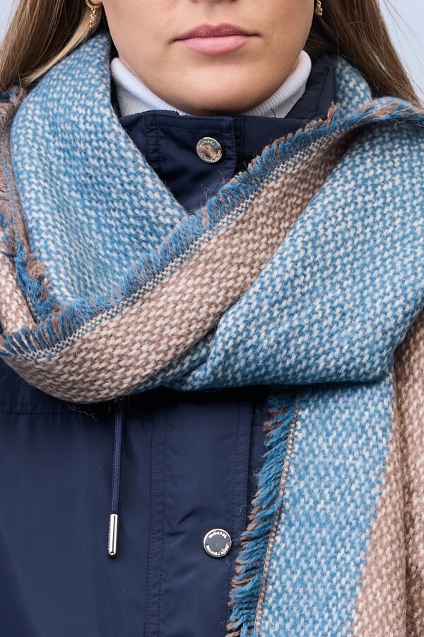 Bufandon Colorblock MULTI/AZUL