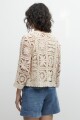 Chaqueta tejida crochet beige