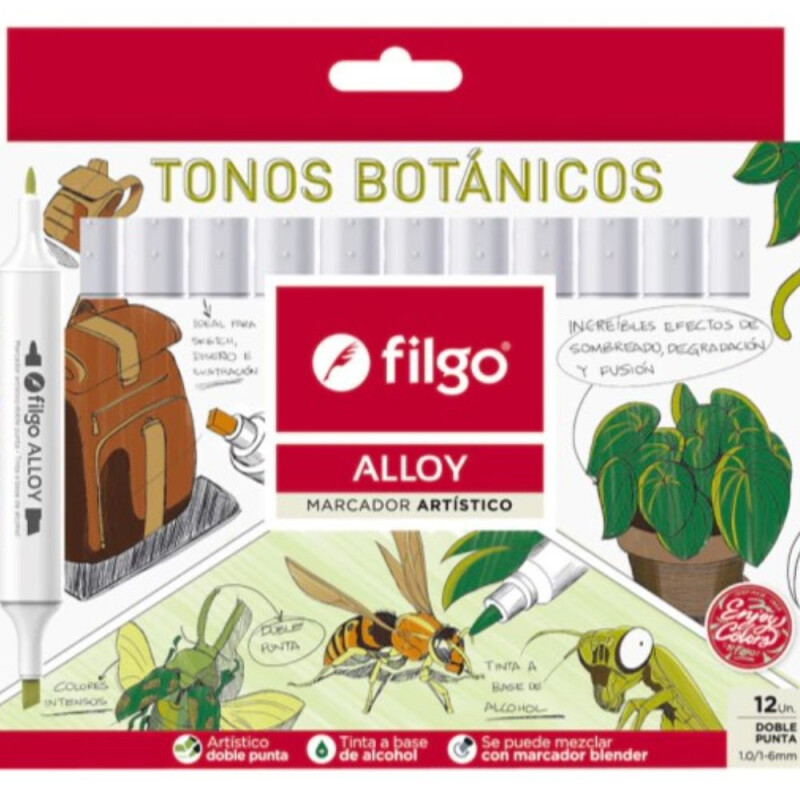 Filgo marcador Artistico Alloy - Tonos botanicos Unica