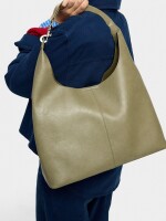 Bolso Liso Estilo Hobo caqui