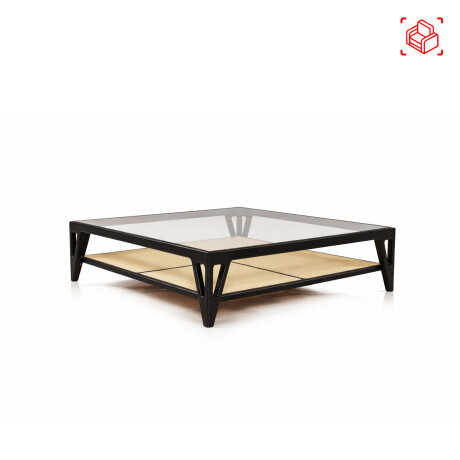 MESA RATONA MADERA-Y-VIDRIO NEGRO ROSA