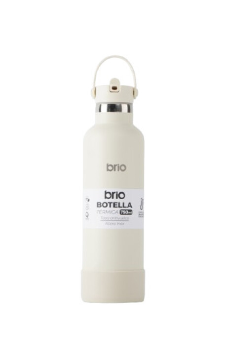 Botella En Acero Inoxidable brio 750ml Con Sorbito Y Manija Crema
