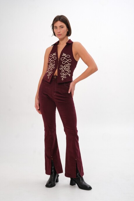 Pantalon Thalia Bordeaux