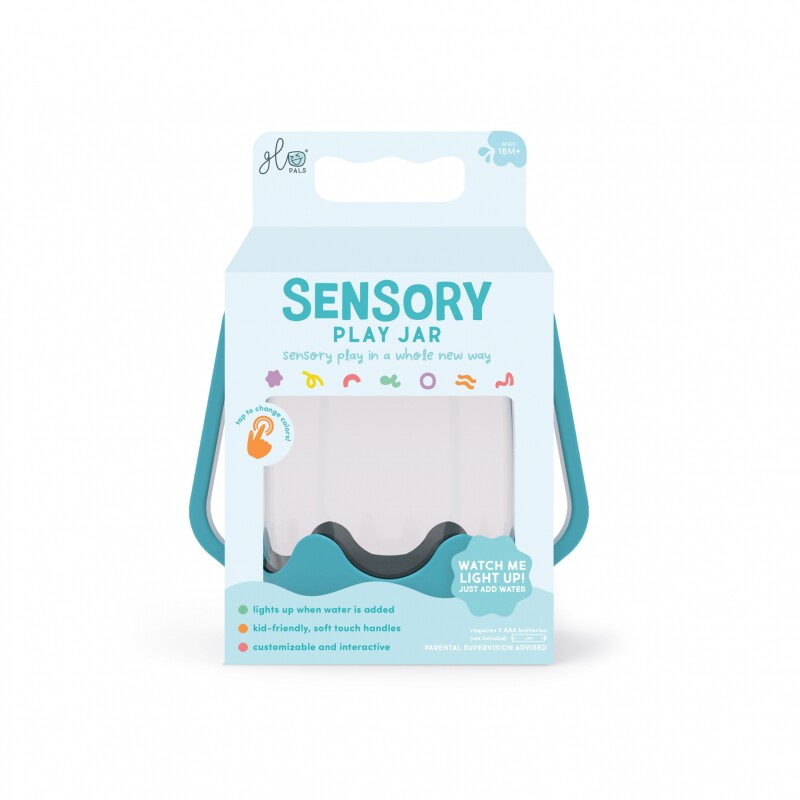 GP-JAR Jarra De Juego Sensorial Antiderrame Color Azul Glopals