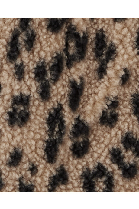 Mameluco de sherpa con capucha diseño leopardo Sin color