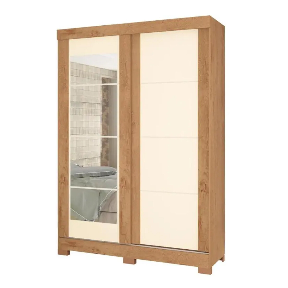 PLACARD DVN TURIM 2 Ptas Corredizas c/Espejo Nat-Off White 