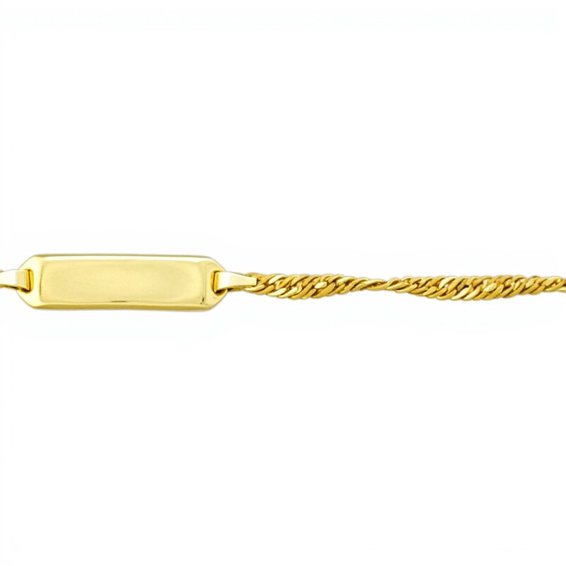 Pulsera Identidad Singapur-Oro bajo-Sin Piedra-PU8018 sinpiedra