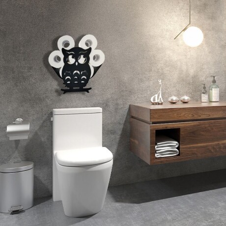 Soporte Metálico De Papel Higiénico Baño Decorativo Búho Soporte Metálico De Papel Higiénico Baño Decorativo Búho