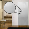 Puerta Desarmada Interior en MDF con Marco y Cerradura Lumax Blanca tramada Herraje Negro