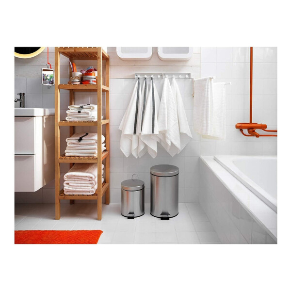 Papelera Contenedor 8 L Residuos Basura Acero Metal C/ Pedal Papelera Contenedor 8 L Residuos Basura Acero Metal C/ Pedal