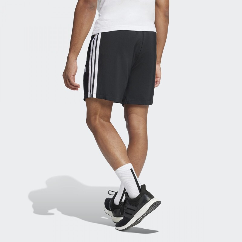 Shorts Adidas Essential Chelsea 3 Tiras Negro