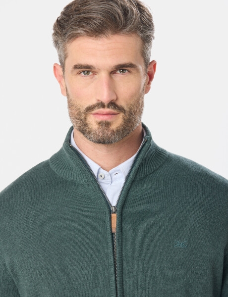 CAMPERA TEJIDA DE ALGODON Verde