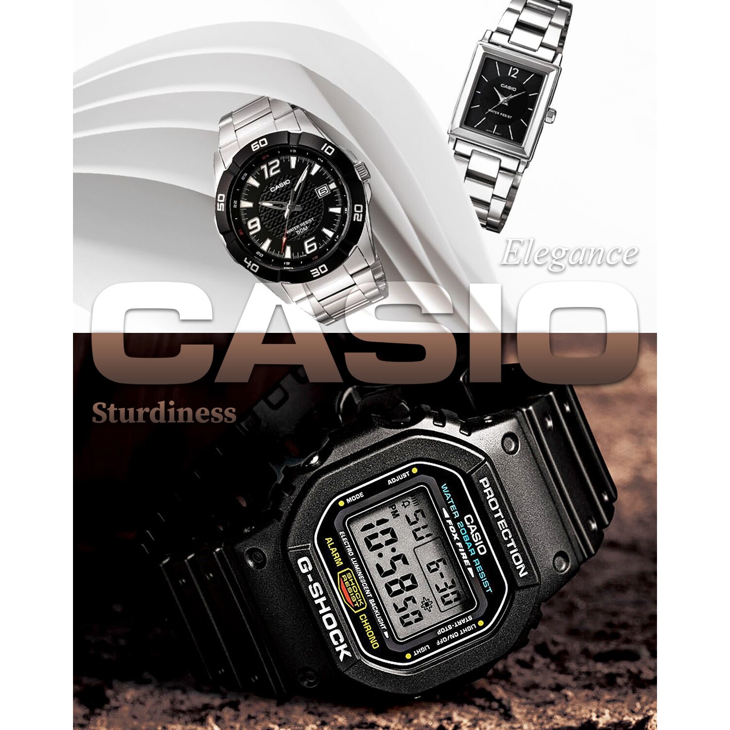 Reloj analogo Casio resistente al Agua Electroventas