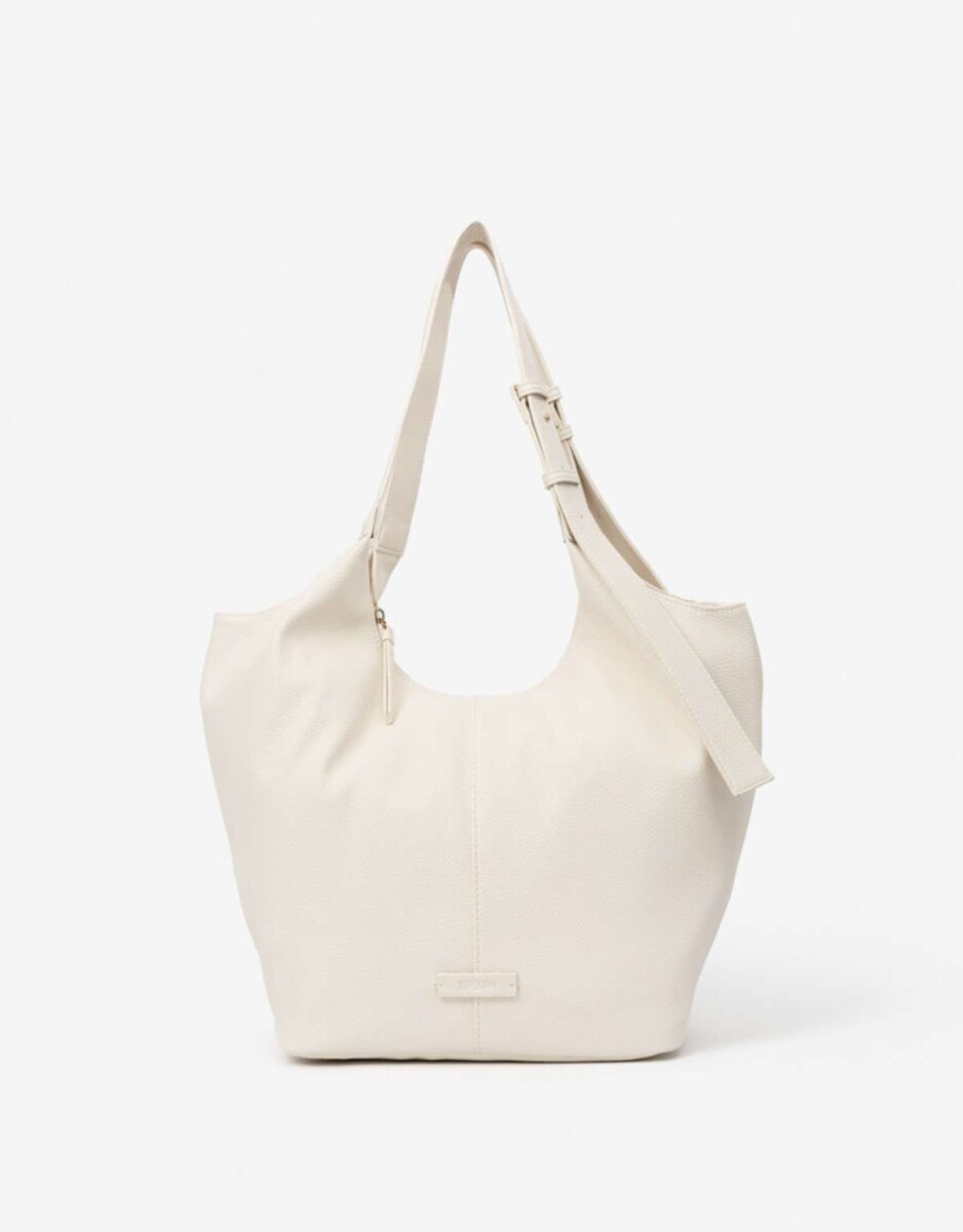 Cartera Con Doble Asa - Blanco Crudo 