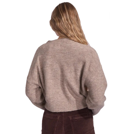 Buzo Rhythm Blanca Floral Crop Cardigan - Beige Buzo Rhythm Blanca Floral Crop Cardigan - Beige