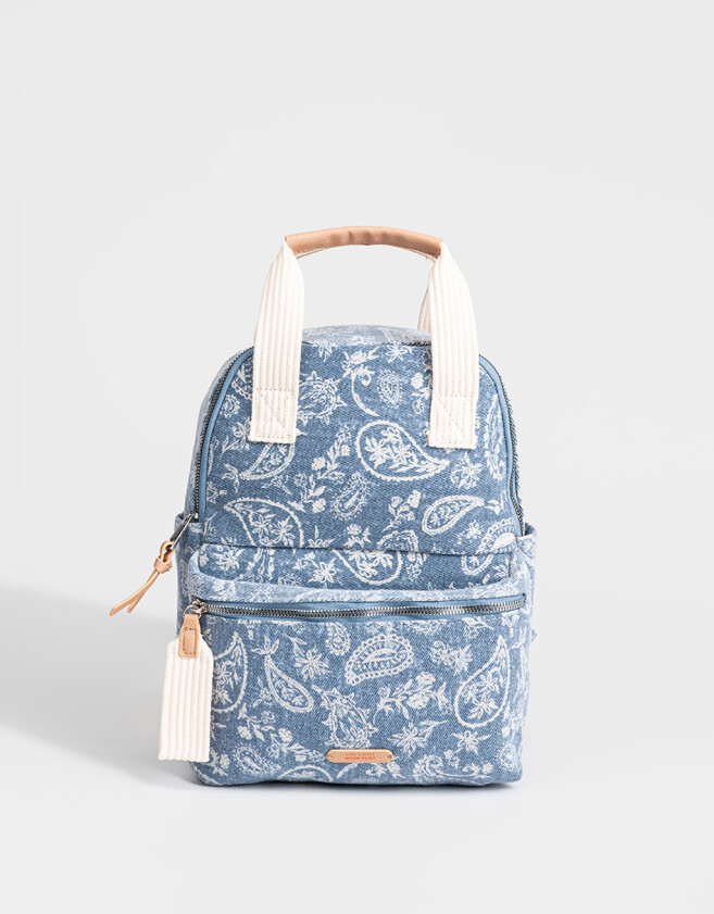 Mochilas Urbanas Denim Mochila Denim Paisley - Azul Gastado