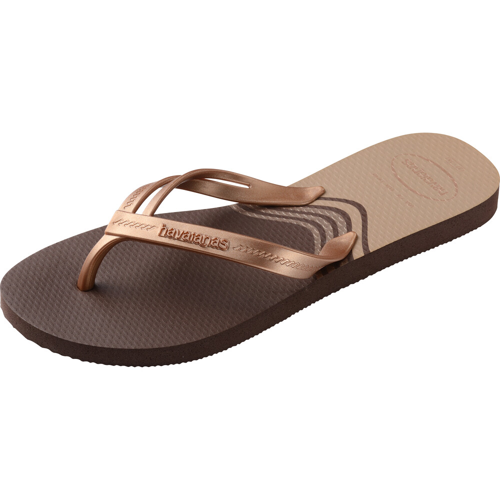 Sandalias Havaianas Elegance Print Mujer Cafe