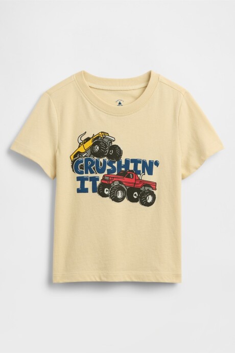 Remera Logo Gap Toddler Niño Light Cream