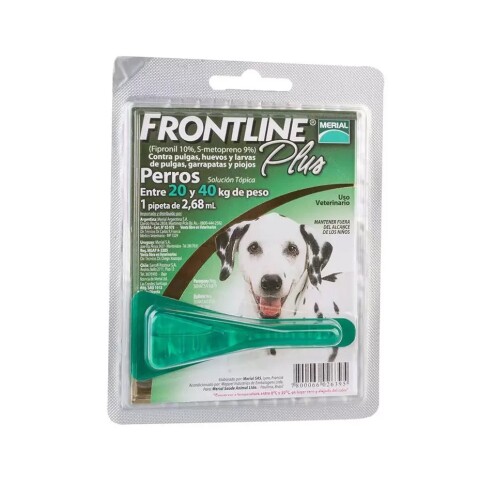PIPETA FRONTLINE PLUS DE 20 A 40 KG