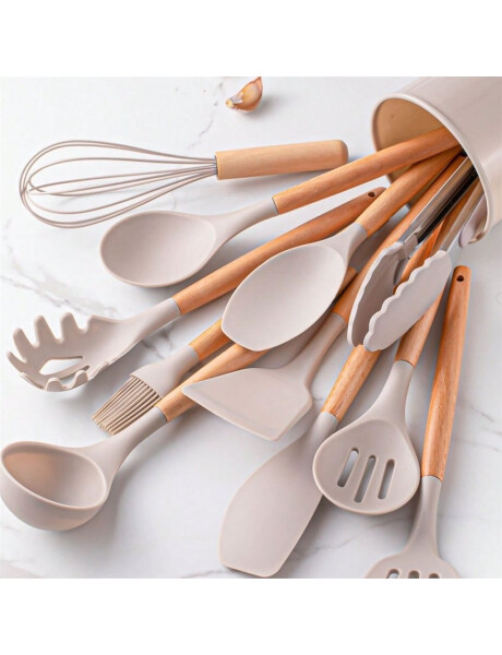 SET 6 PIEZAS MENAGE SILICONA BEIGE SET 6 PIEZAS MENAGE SILICONA BEIGE